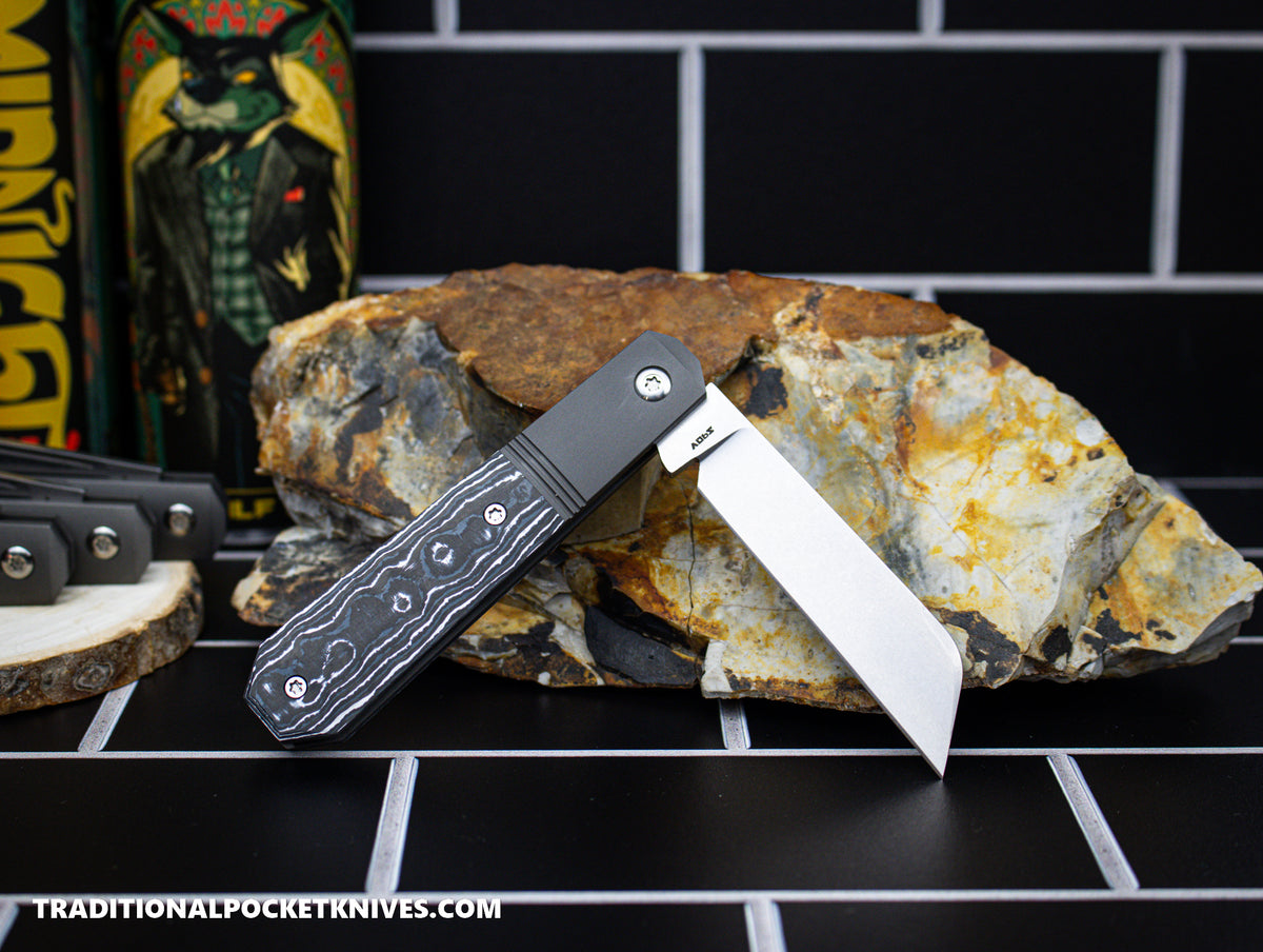 Jack Wolf Knives Midnight Jack Fat Carbon White Storm