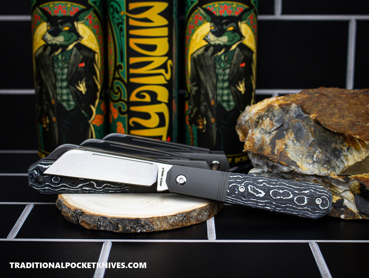 Jack Wolf Knives Midnight Jack Fat Carbon White Storm