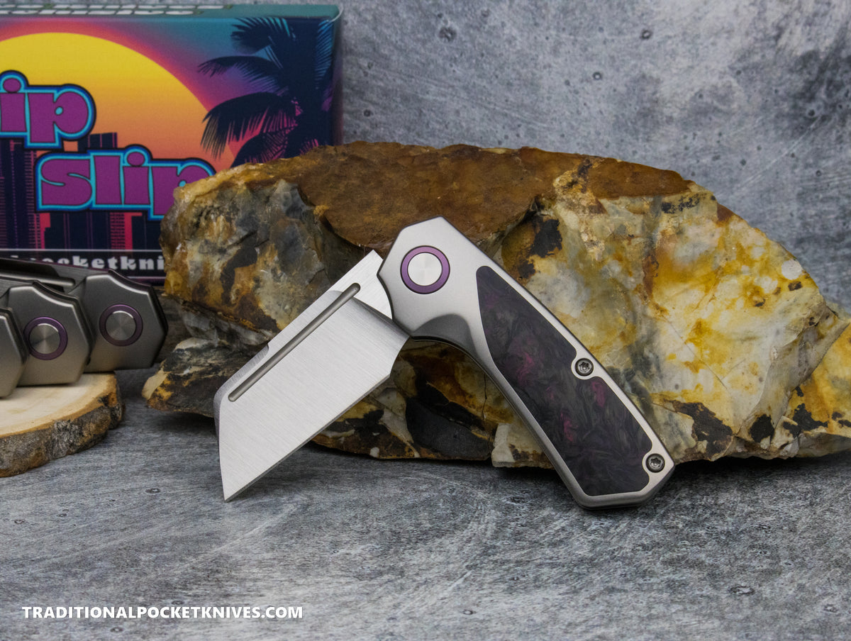 Divo Knives Exclusive Nip Slip Fat Carbon Dark Matter Purple S90V