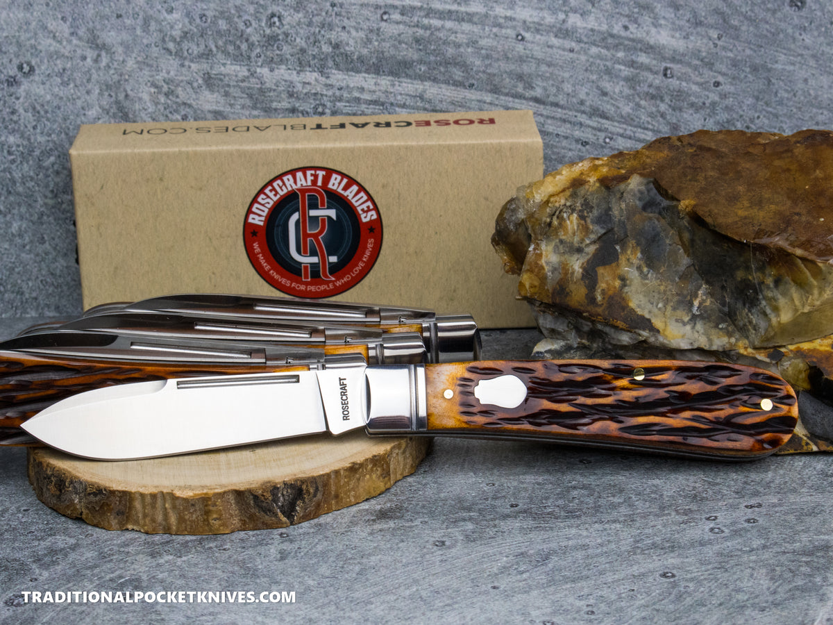 RoseCraft Blades Nolichucky Jack Dapper Jigged Bone (RCT011-DJB)