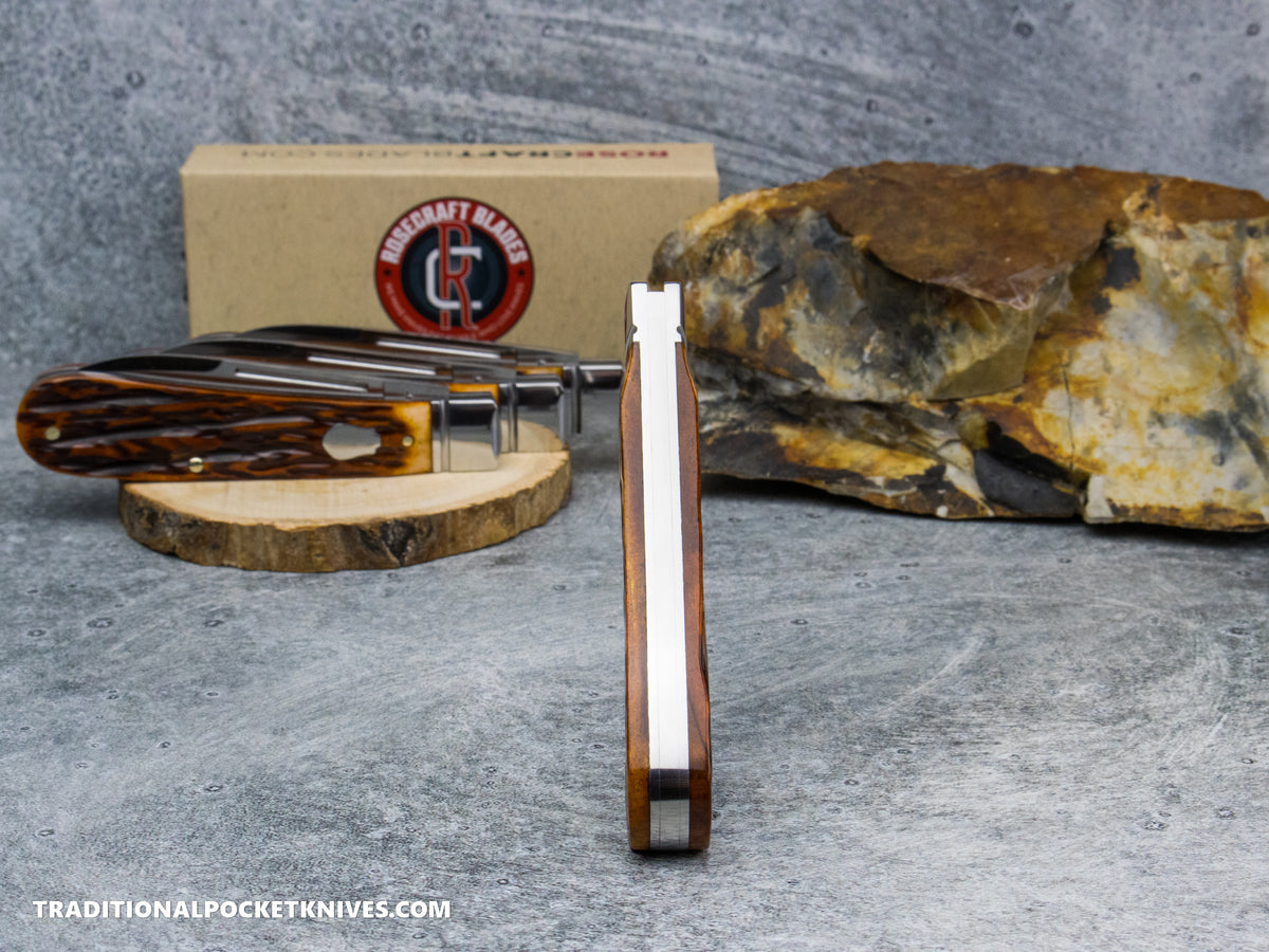 RoseCraft Blades Nolichucky Jack Dapper Jigged Bone (RCT011-DJB)