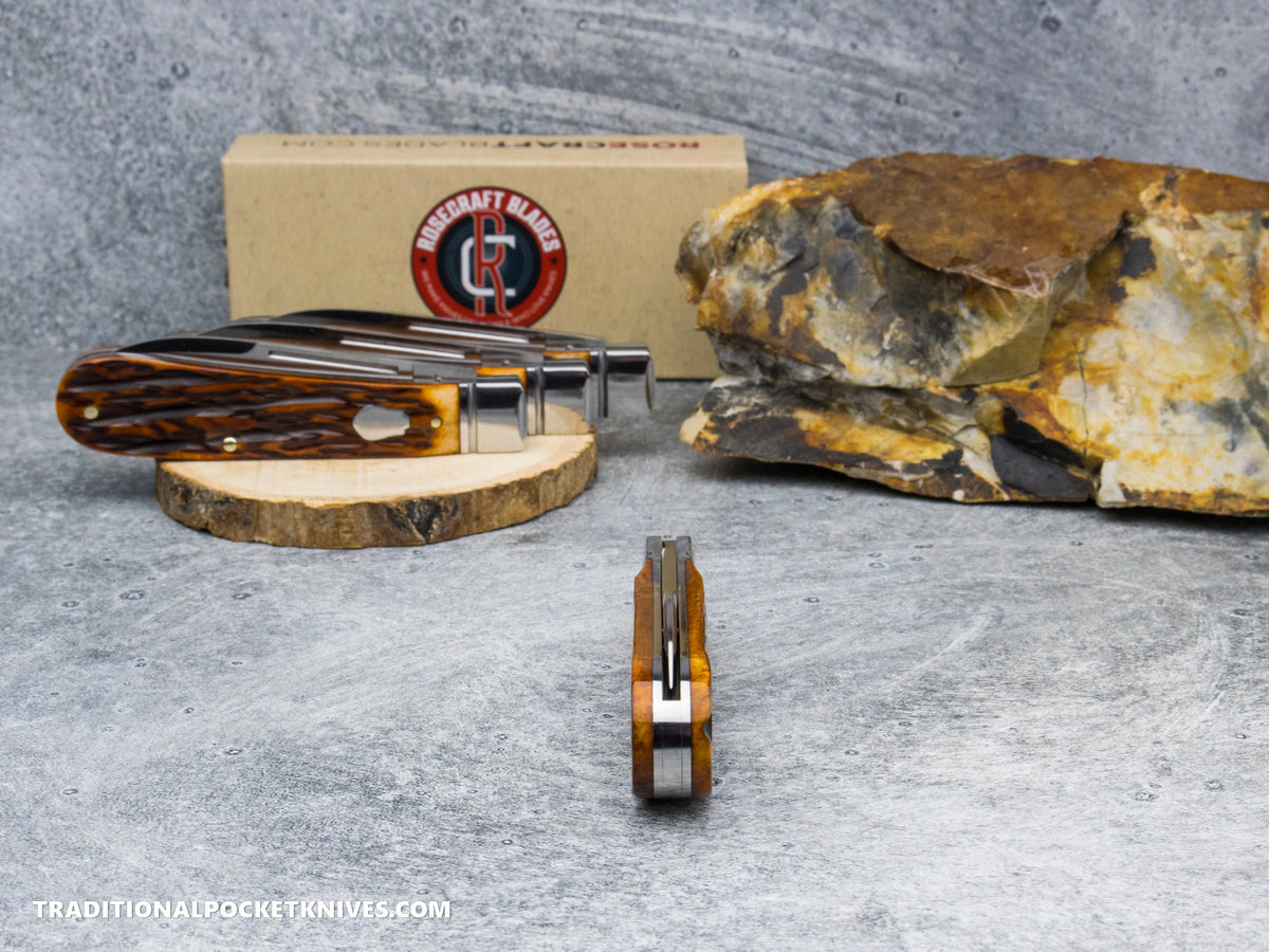 RoseCraft Blades Nolichucky Jack Dapper Jigged Bone (RCT011-DJB)