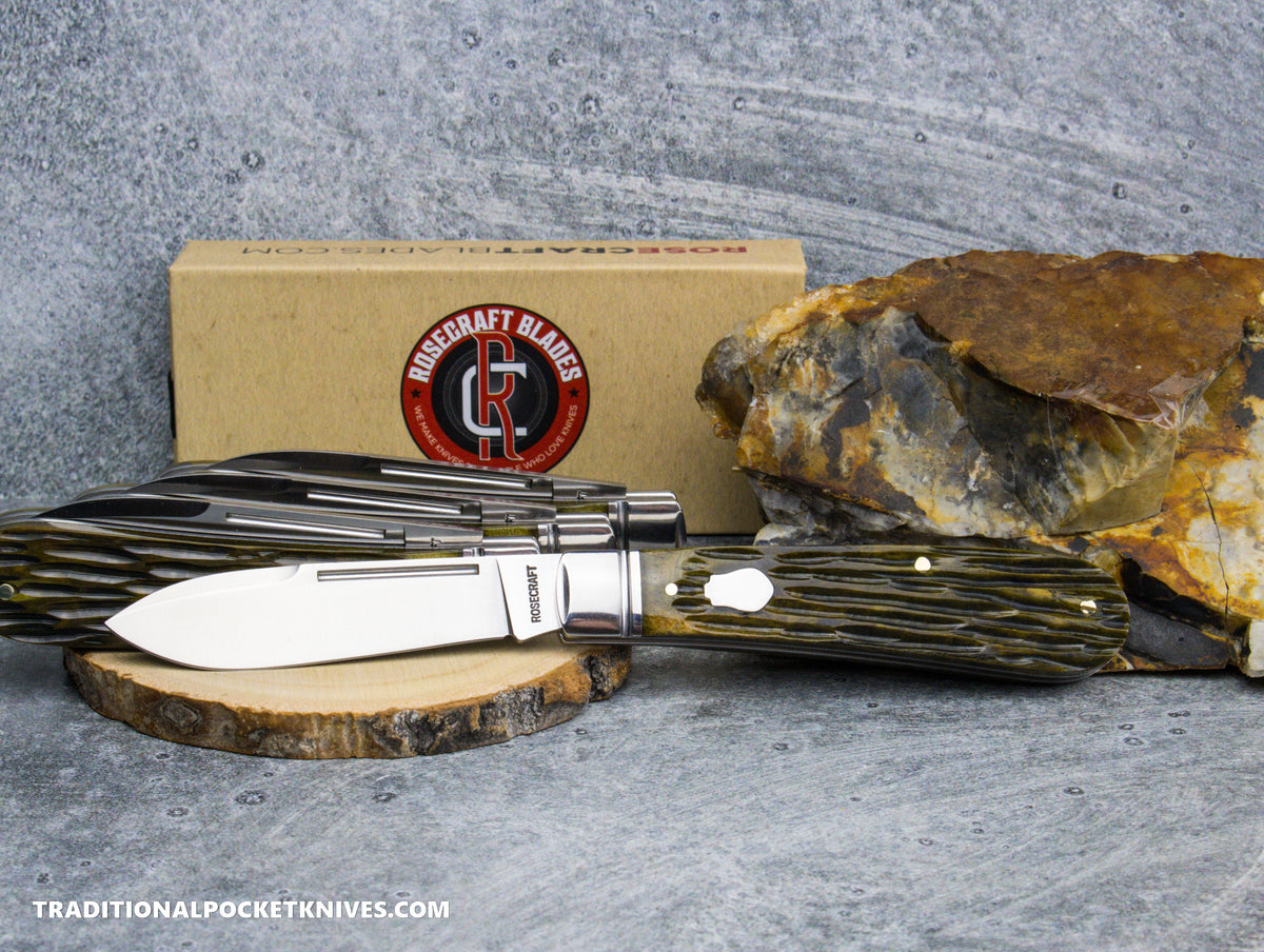 RoseCraft Blades Nolichucky Jack Vintage Jigged Bone (RCT011-VJB)