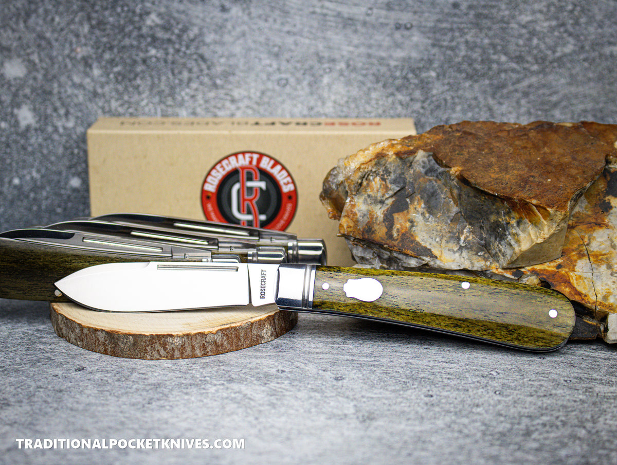 RoseCraft Blades Nolichucky Jack Vintage Moss Brown Bone (RCT011)