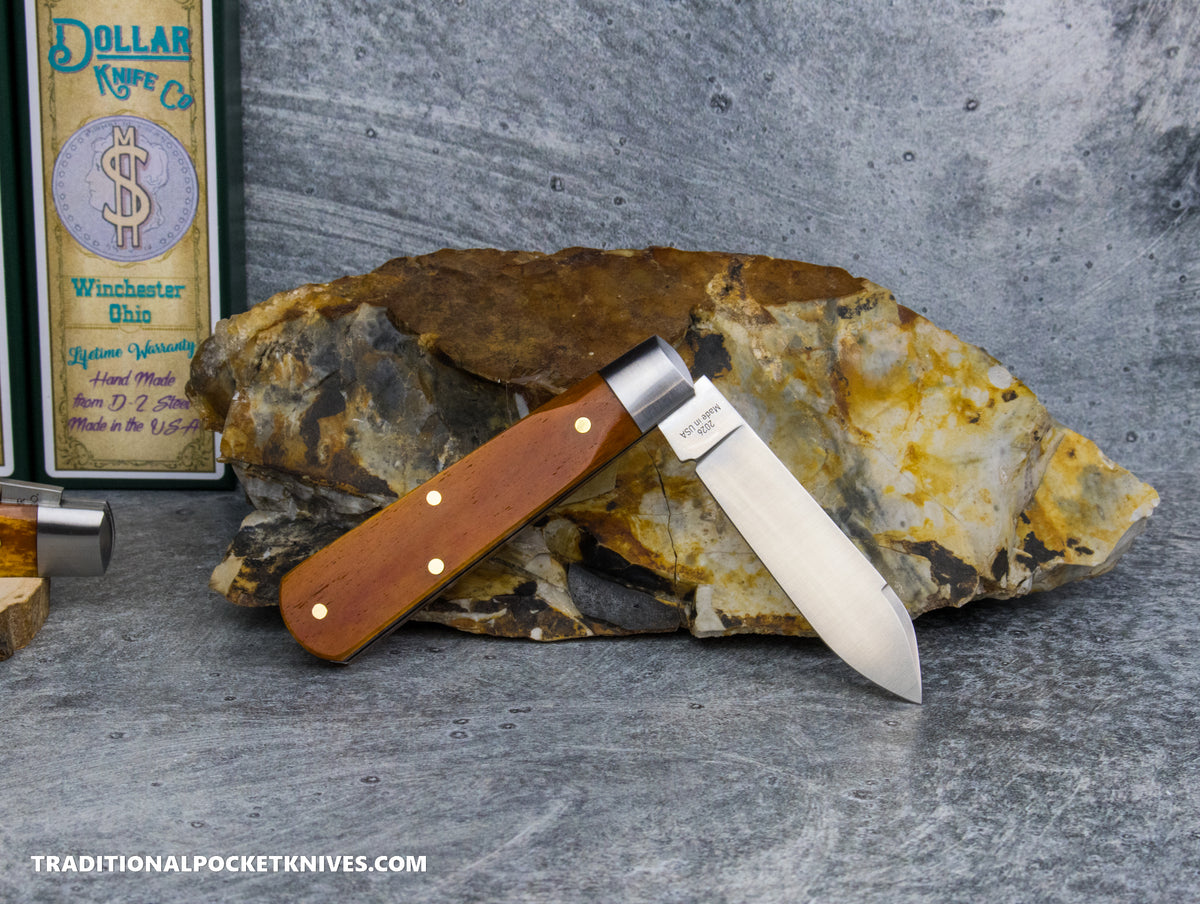 Cooper Cutlery Dollar Knife Co. Orange Camel Bone Black Shield Jack (OCB BLS)