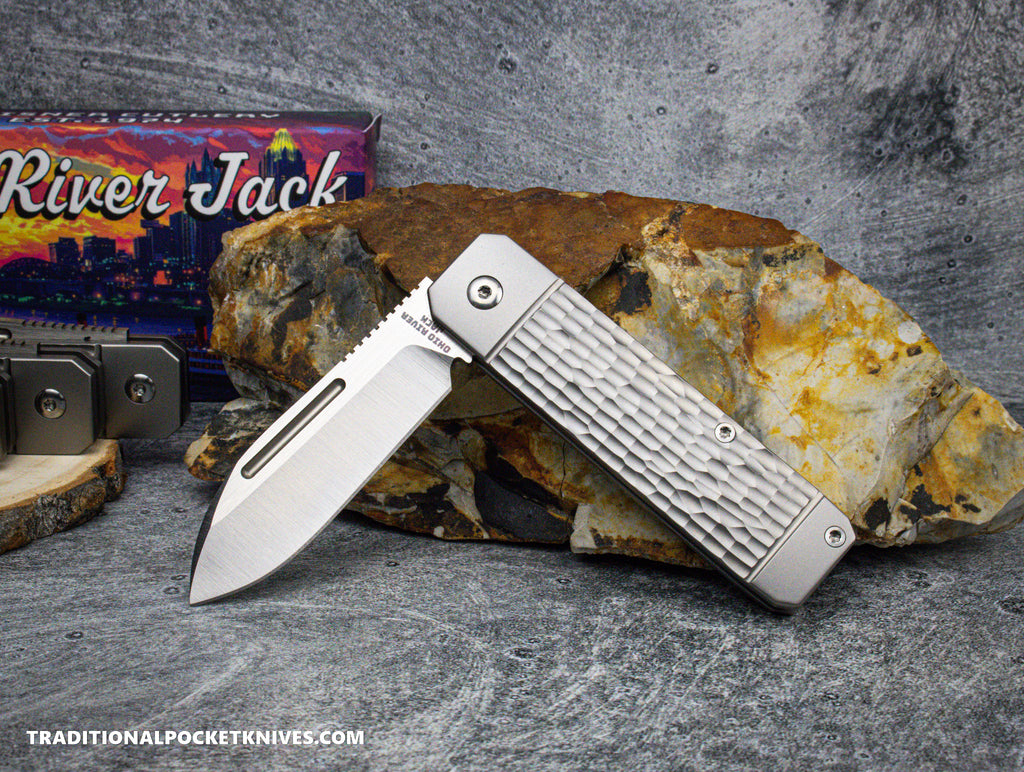 Ohio River Jack: Jigged Titanium - Spearpoint S90V - C. Risner