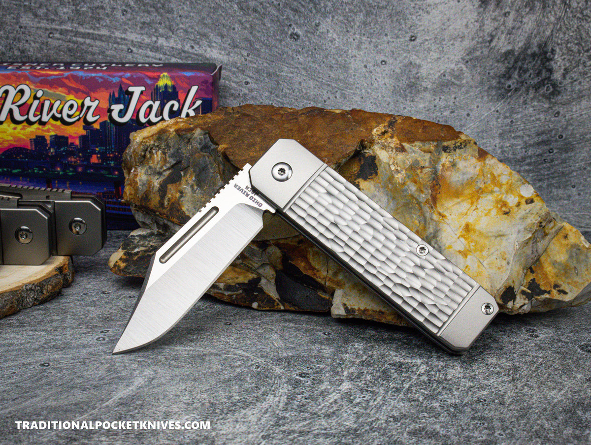 Ohio River Jack: Jigged Titanium - Clip Point S90V