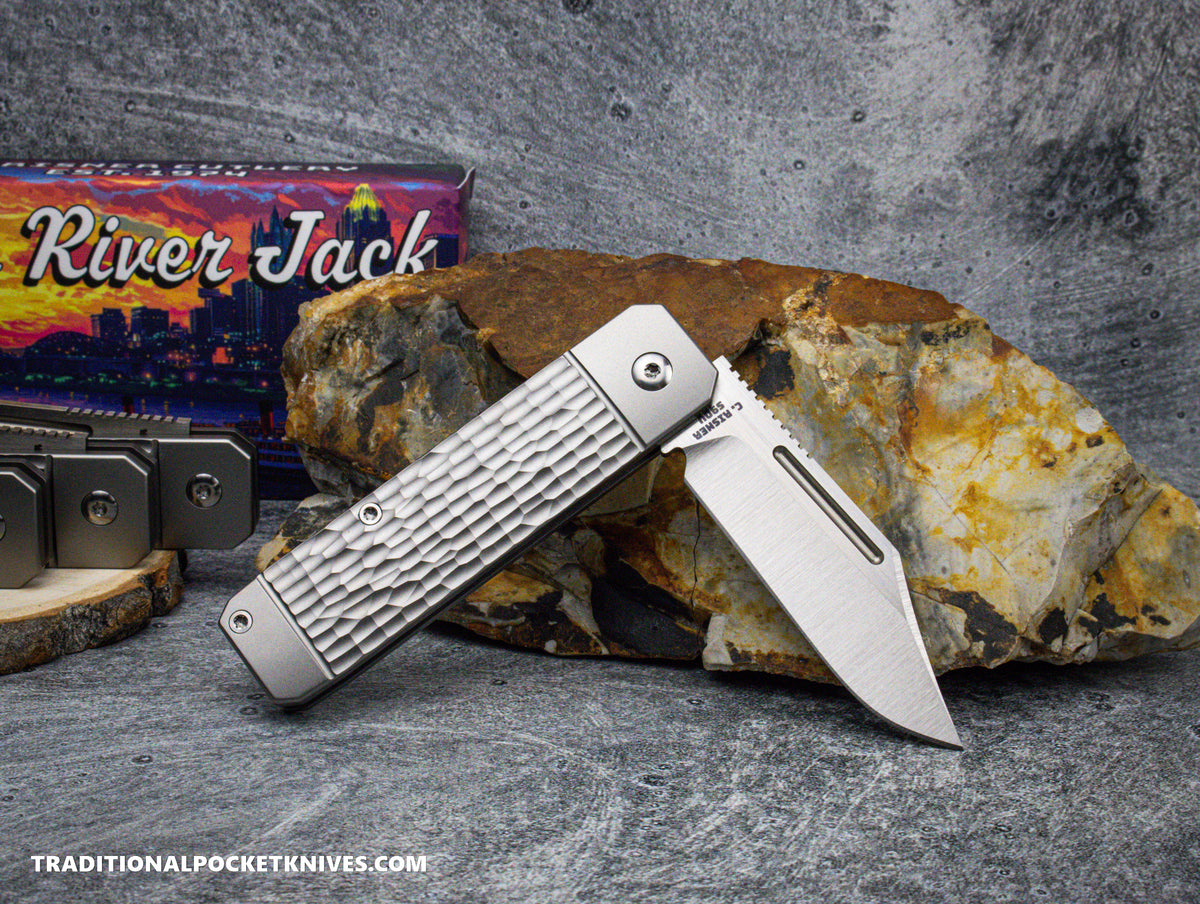 Ohio River Jack: Jigged Titanium - Clip Point S90V