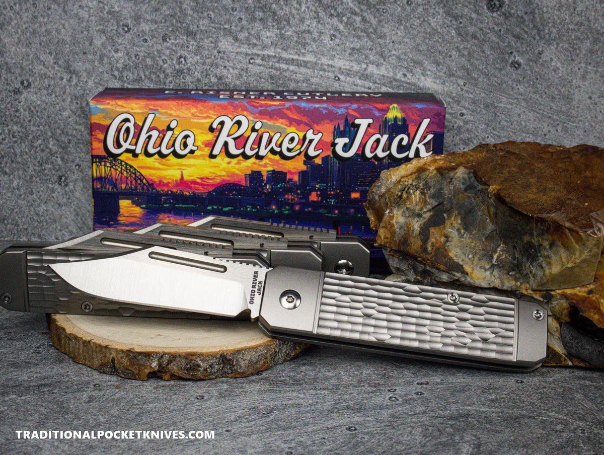 Ohio River Jack: Jigged Titanium - Clip Point S90V