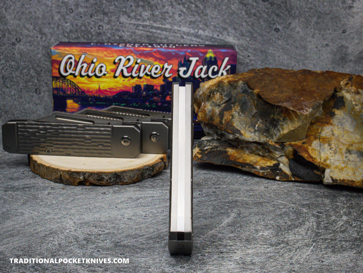 Ohio River Jack: Jigged Titanium - Clip Point S90V