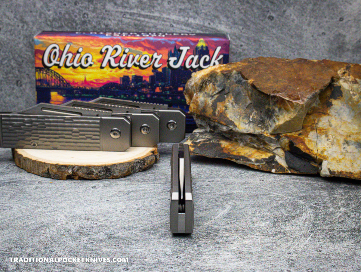 Ohio River Jack: Jigged Titanium - Clip Point S90V