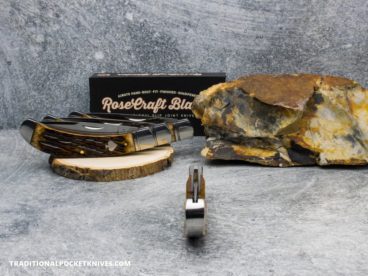 RoseCraft Blades Obed Creek Bow Trapper Dapper Jigged Bone (RCT015-DJB)