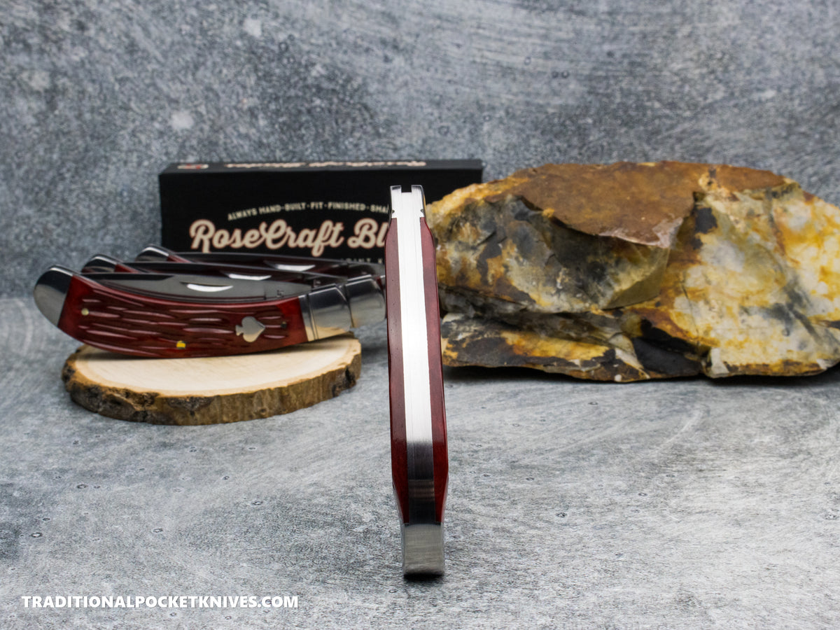 RoseCraft Blades Obed Creek Bow Trapper Red Jigged Bone (RCT015-RJB)