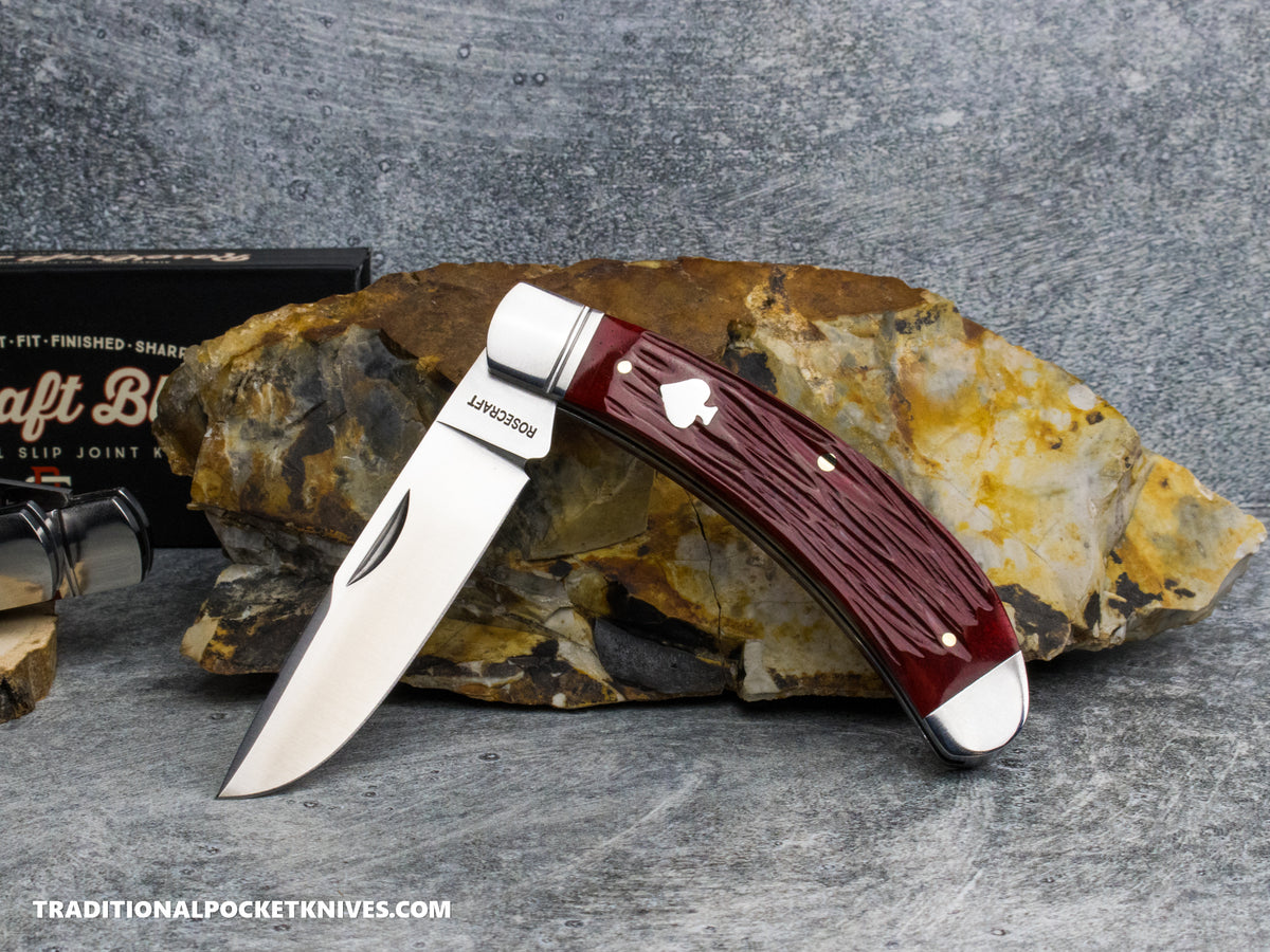 RoseCraft Blades Obed Creek Bow Trapper Red Jigged Bone (RCT015-RJB)