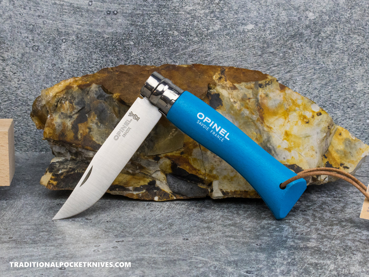Opinel No.07 Coloroma Folding Knife Sky Blue