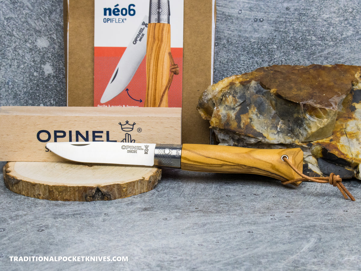 Opinel Néo6 Folding Knife Olive Wood