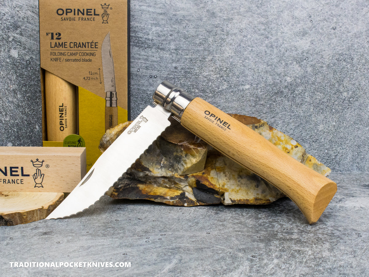 Opinel No.12 Stainless Steel Serrated Folding Knife