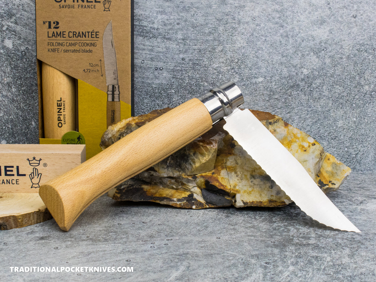 Opinel No.12 Stainless Steel Serrated Folding Knife