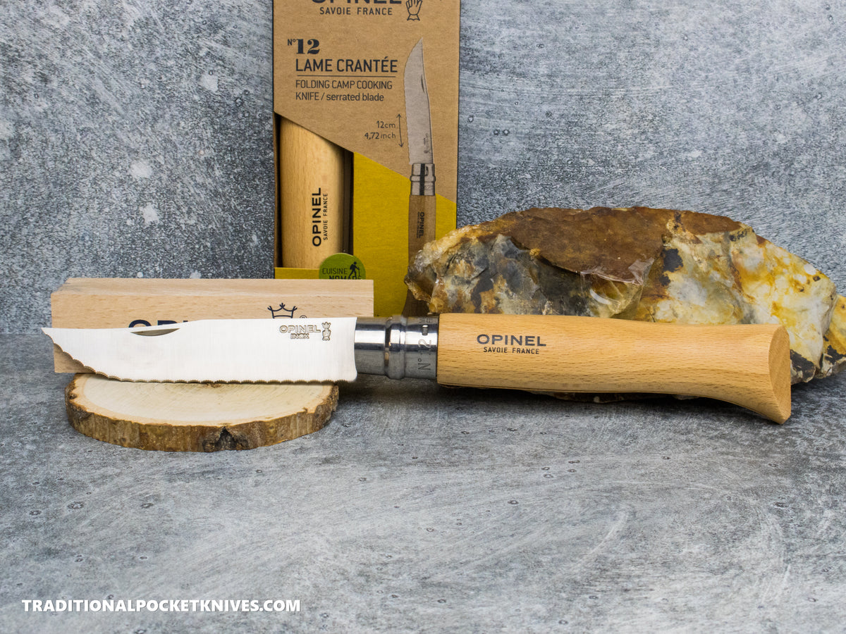 Opinel No.12 Stainless Steel Serrated Folding Knife