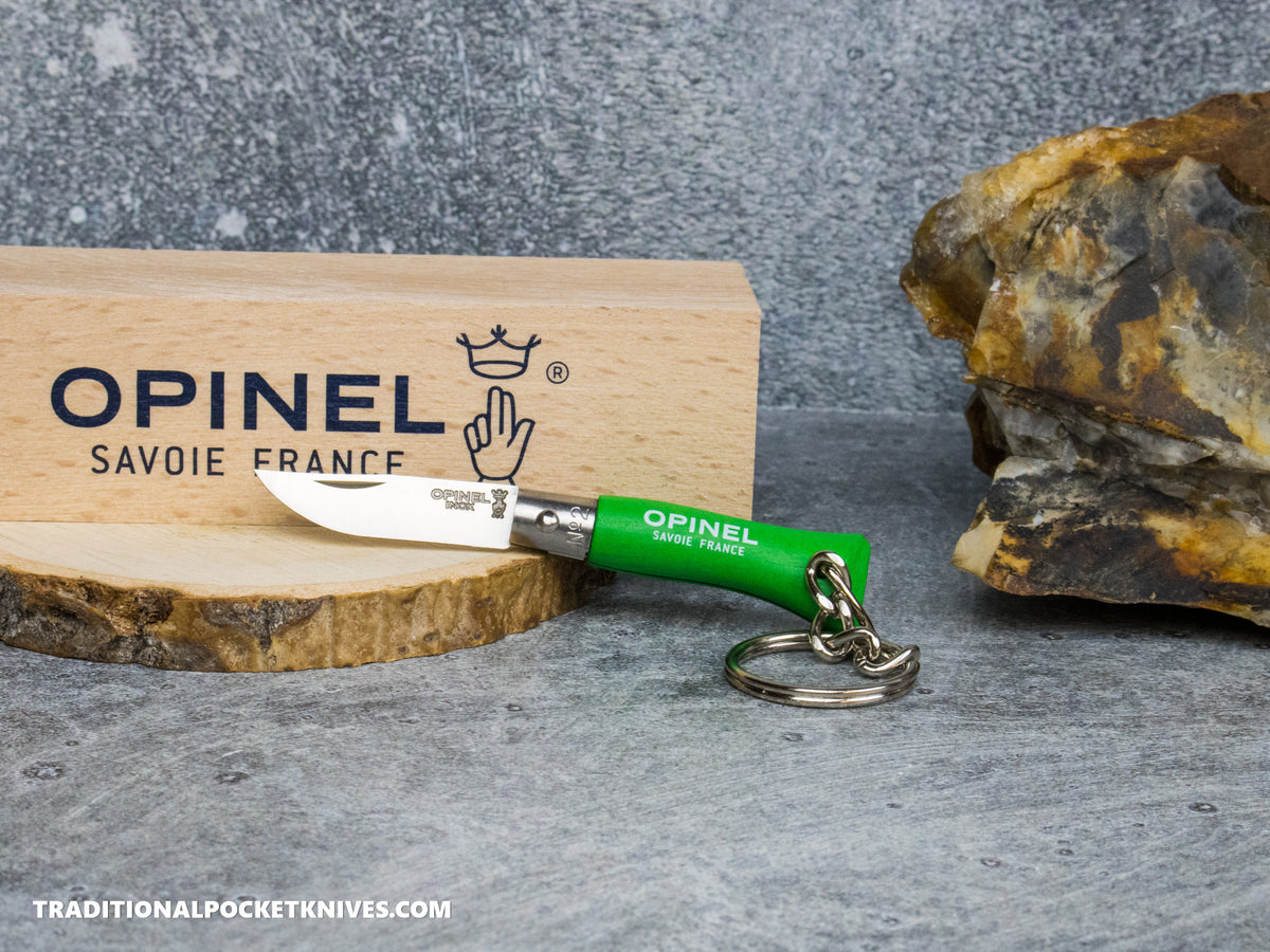 Opinel No.02 Colorama Keychain Folding Knife Green