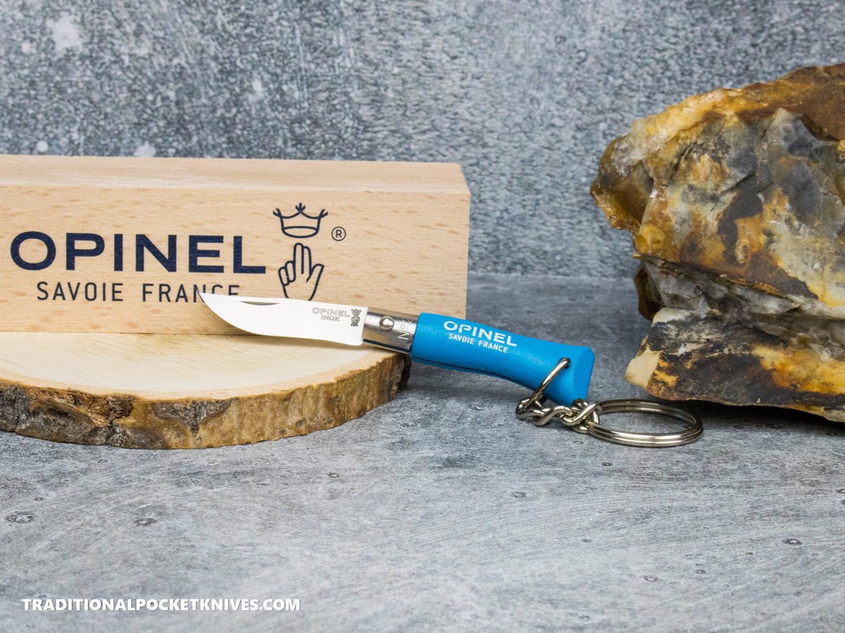 Opinel No.02 Colorama Keychain Folding Knife Sky Blue
