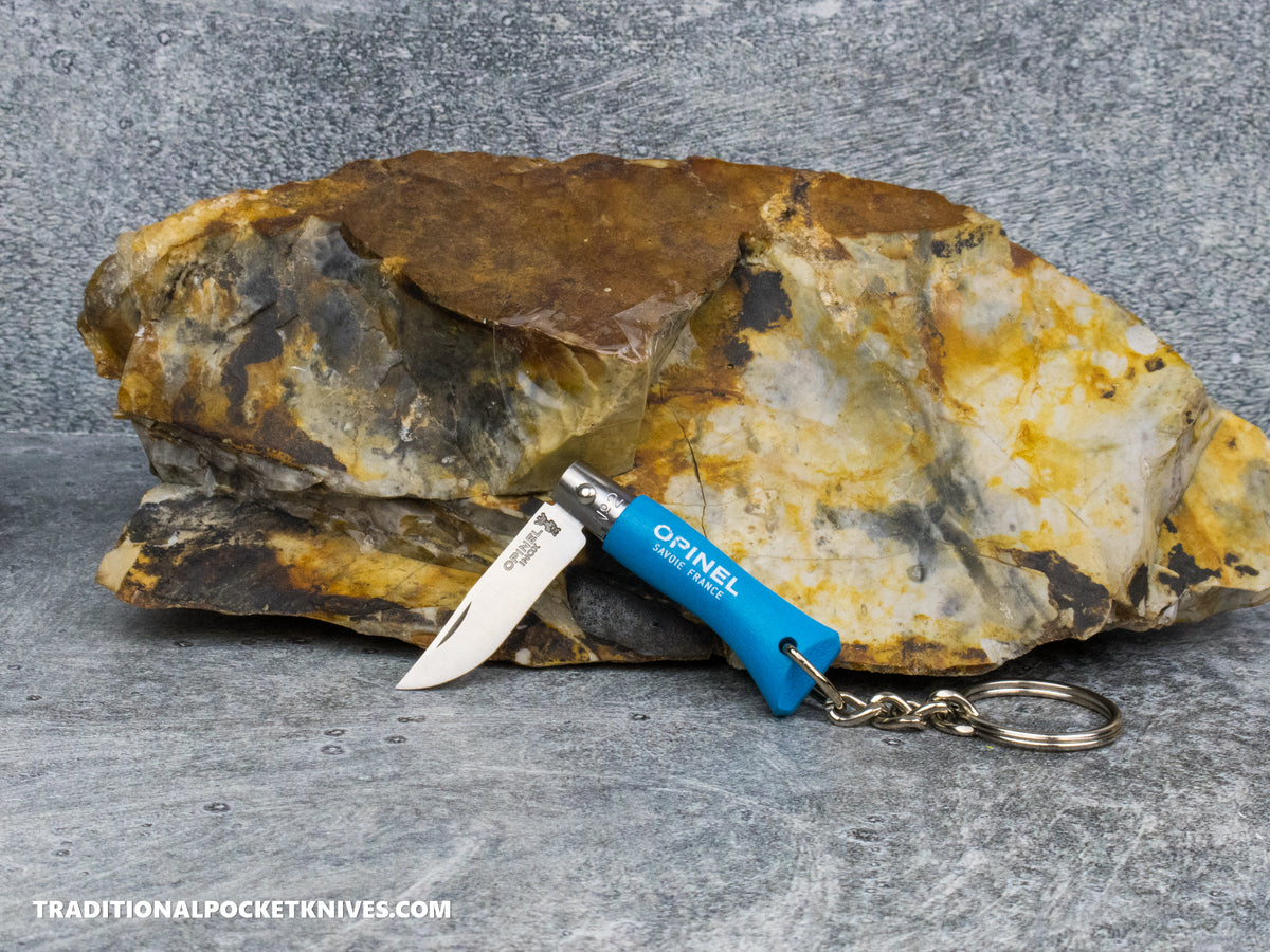 Opinel No.02 Colorama Keychain Folding Knife Sky Blue