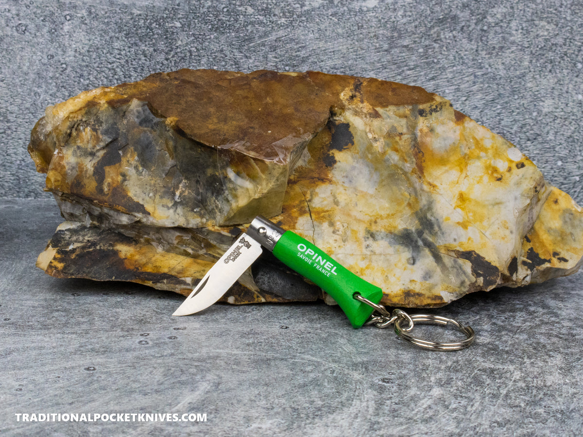 Opinel No.02 Colorama Keychain Folding Knife Green