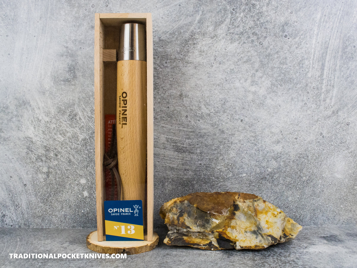 Opinel No.13 Stainless Steel Folding Knife in Premium Giftbox