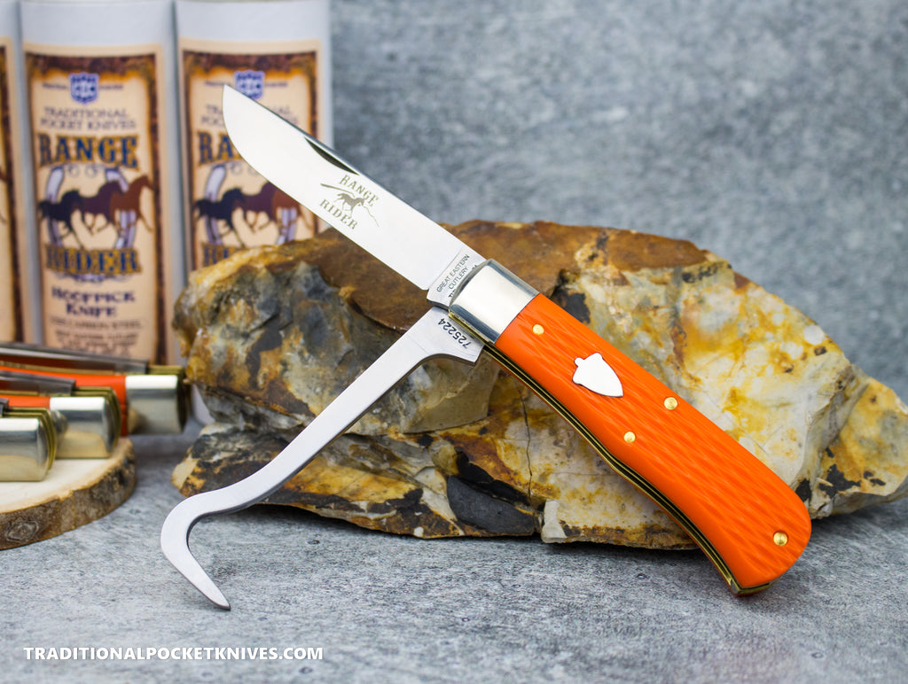 Great Eastern Cutlery #725224HP Range Rider Jigged Orange Delrin