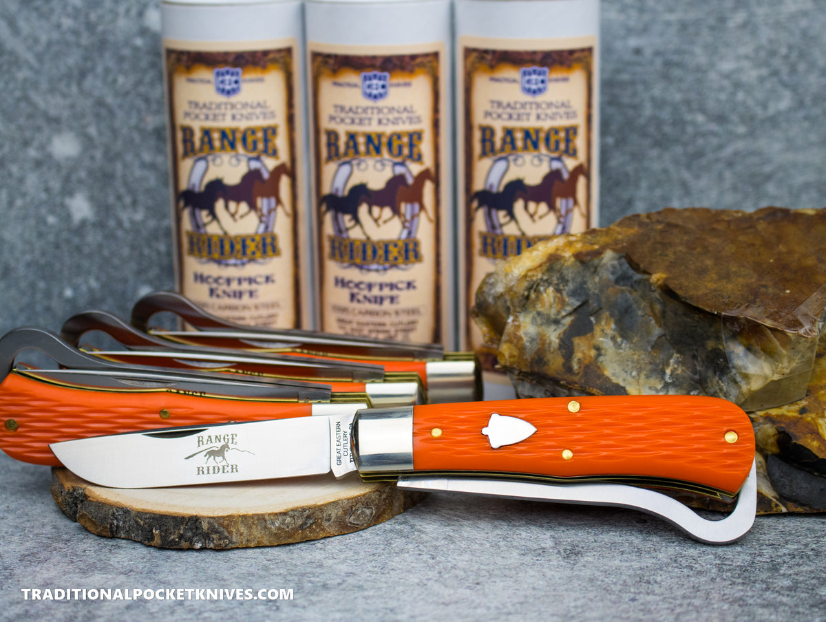 Great Eastern Cutlery #725224HP Range Rider Jigged Orange Delrin