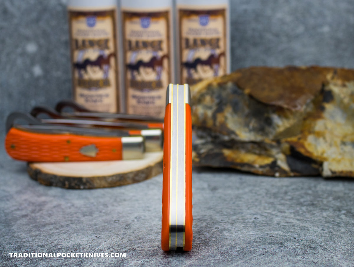 Great Eastern Cutlery #725224HP Range Rider Jigged Orange Delrin