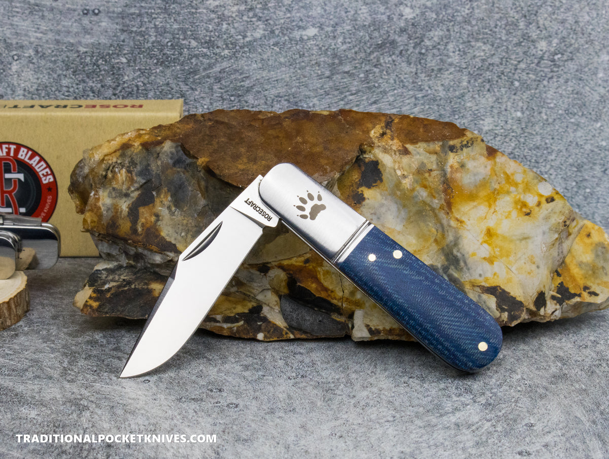 RoseCraft Blades Otter Creek Barlow Blue Denim Micarta (RCT020-BDM)