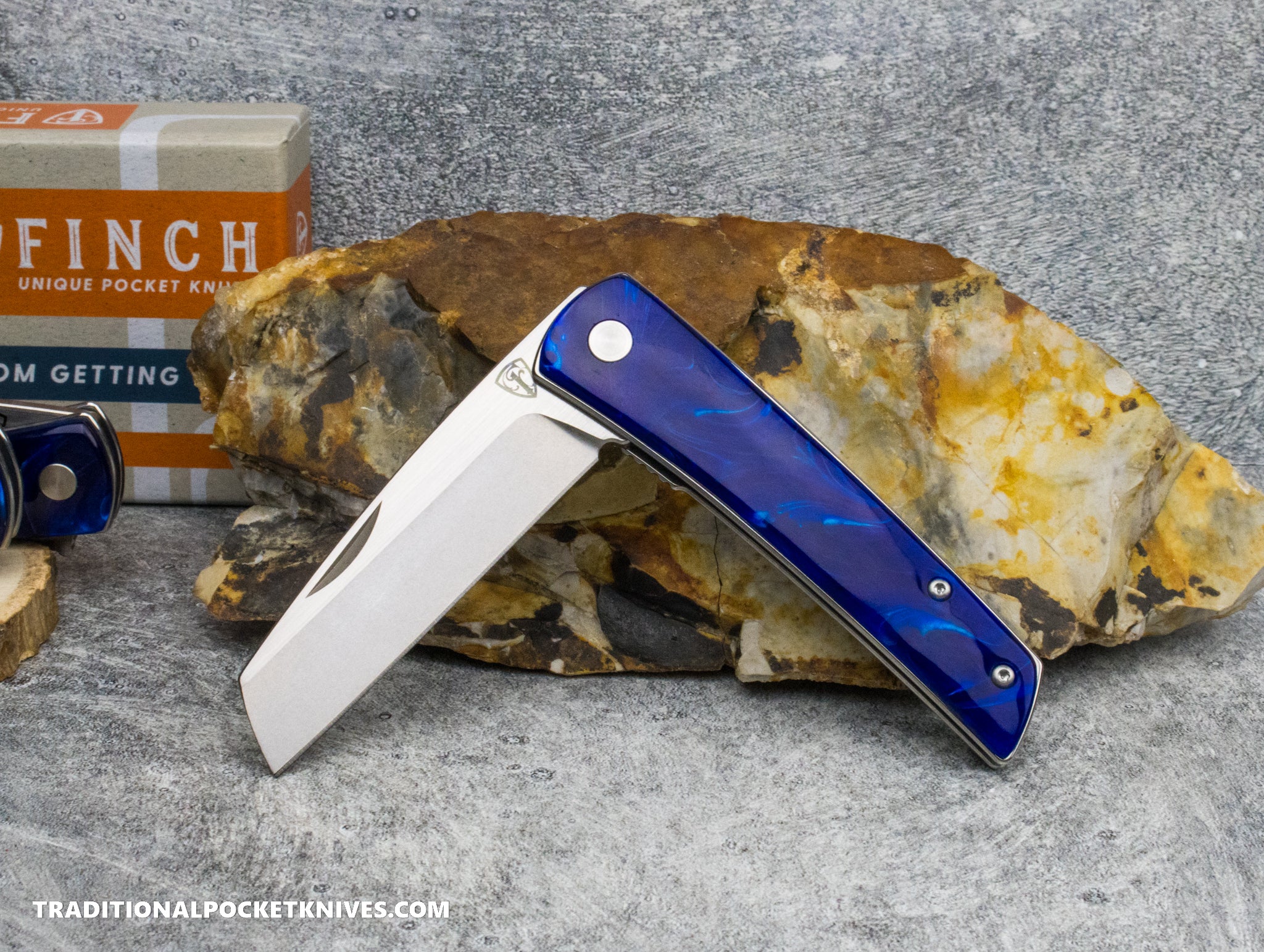 Finch Oxbow Deep Blue Resin - C. Risner Cutlery LLC