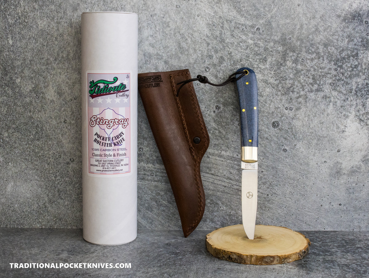 Great Eastern Cutlery #P74525 Tidioute Cutlery Stingray Denim Blue Micarta