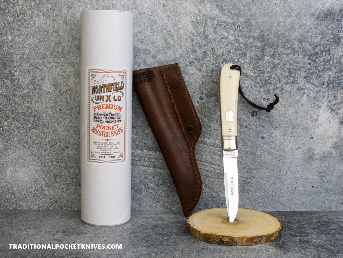 Great Eastern Cutlery #P74525 Northfield UNXLD Stingray Ivory Linen Micarta