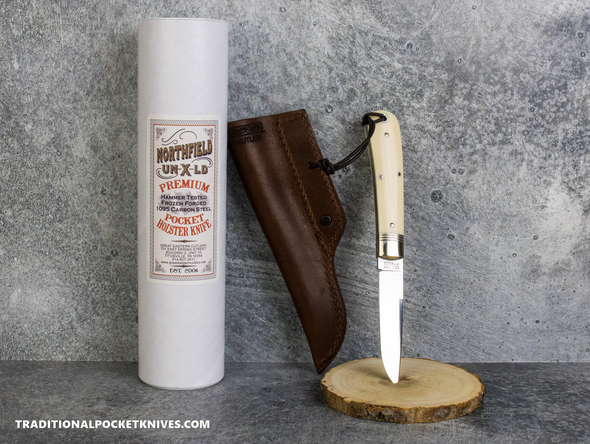 Great Eastern Cutlery #P74525 Northfield UNXLD Stingray Ivory Linen Micarta