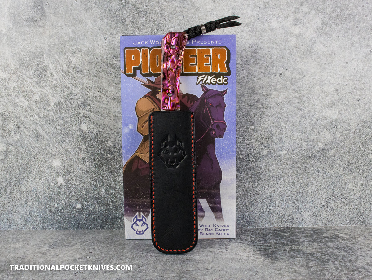Jack Wolf Knives Pioneer FIXedc Red Abalone