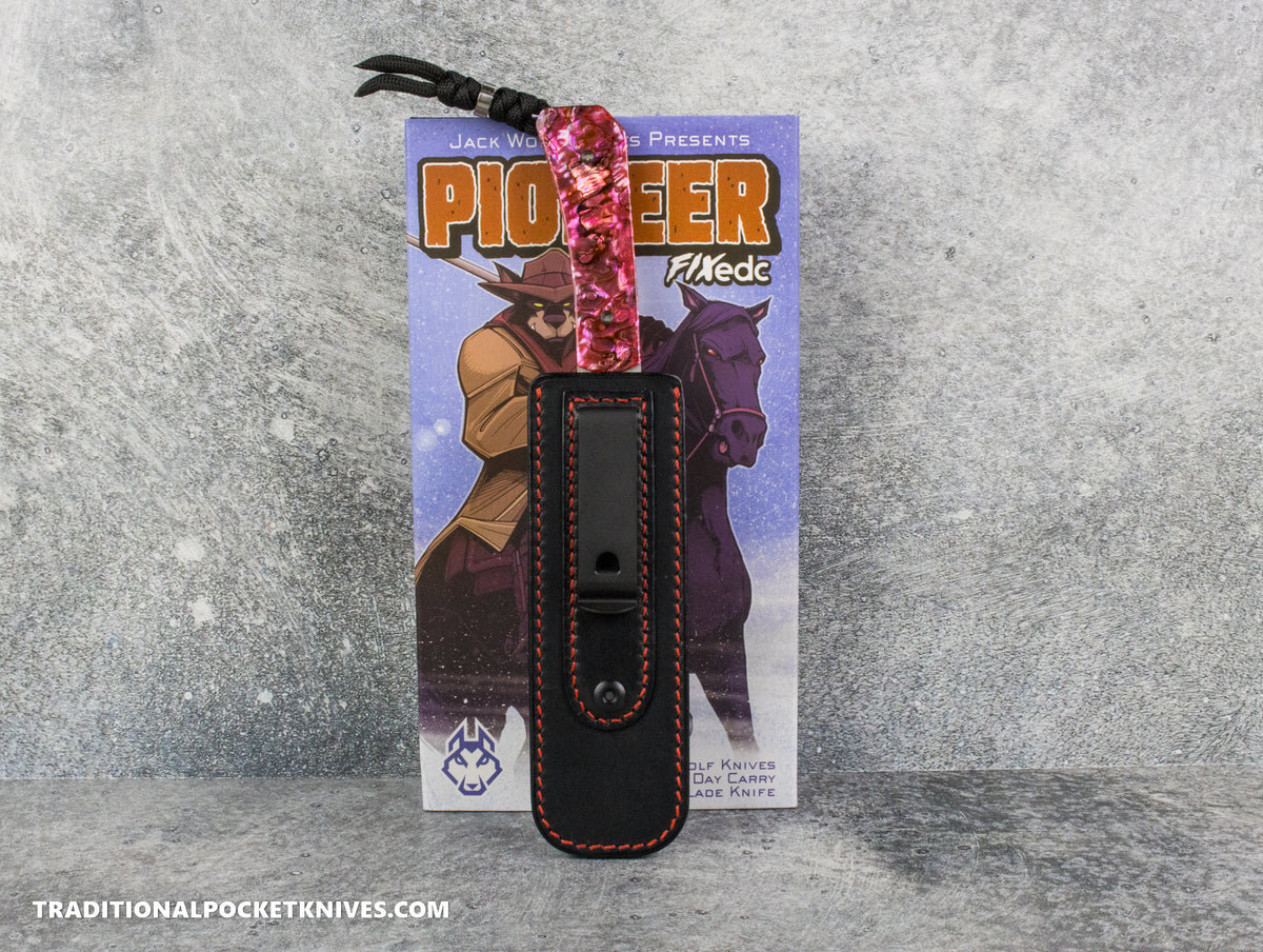 Jack Wolf Knives Pioneer FIXedc Red Abalone