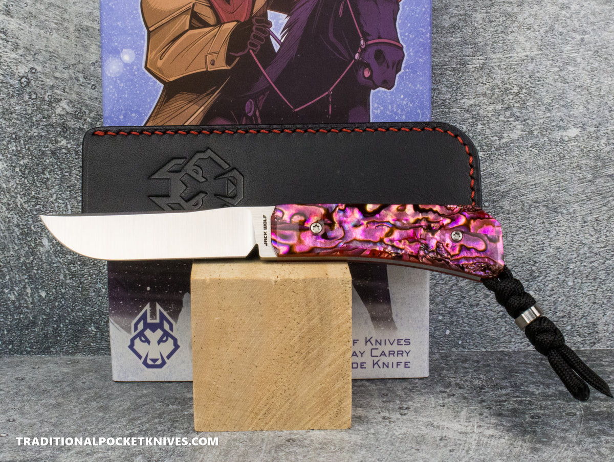 Jack Wolf Knives Pioneer FIXedc Red Abalone