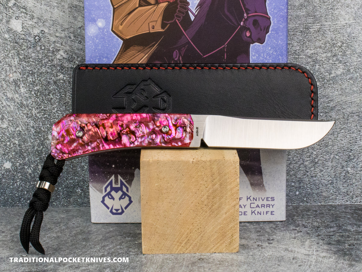 Jack Wolf Knives Pioneer FIXedc Red Abalone