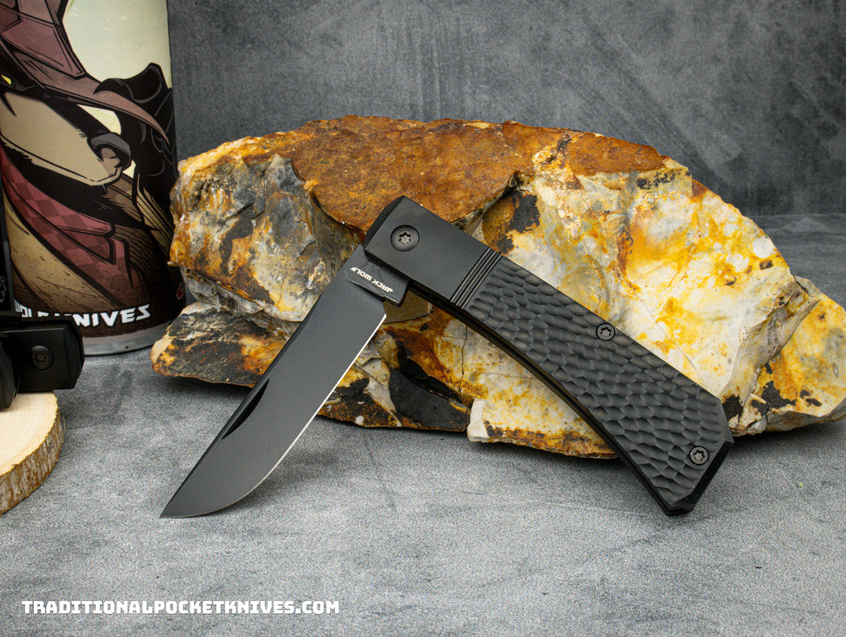 Jack Wolf Knives Pioneer Jack Jigged Titanium DLC