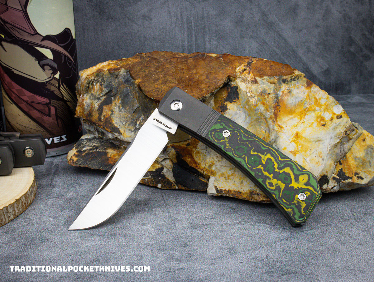 Jack Wolf Knives Pioneer Jack Fat Carbon Toxic Storm