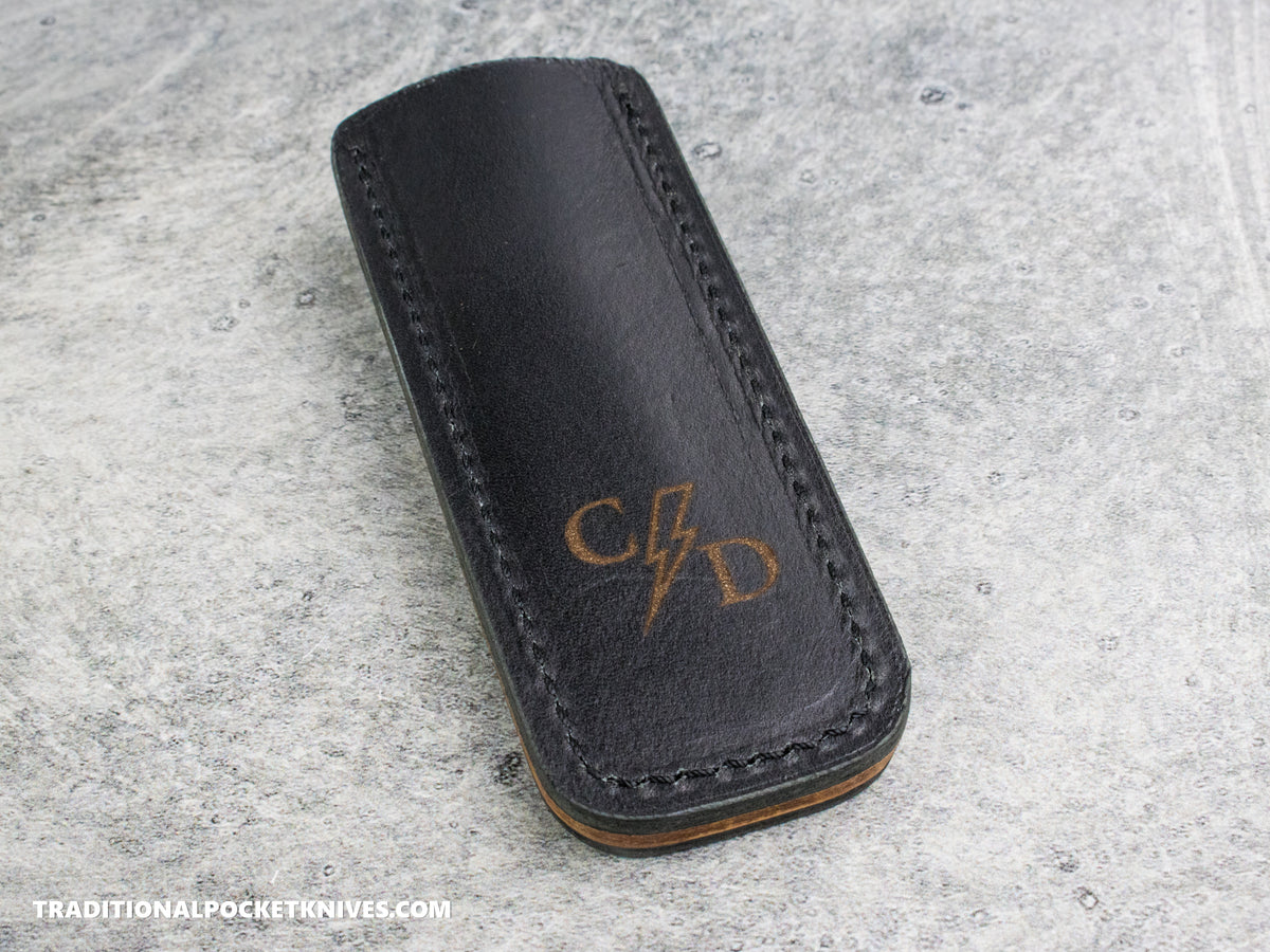 Corey Dunlap Custom Knives Drop Point Pocket EDC Knife Blue Lava G10 AEB-L Blast and Tumbled