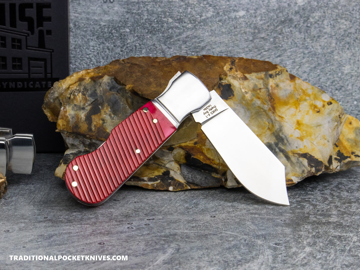Finch Pretty Boy Bloodline Red Sawcut Bone - Sugar House Knife Syndicate Series