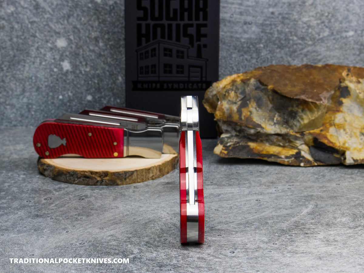 Finch Pretty Boy Bloodline Red Sawcut Bone - Sugar House Knife Syndicate Series