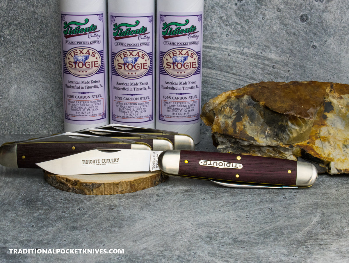 Great Eastern Cutlery #981226 Tidioute Cutlery Texas Stogie Purple Heart Wood