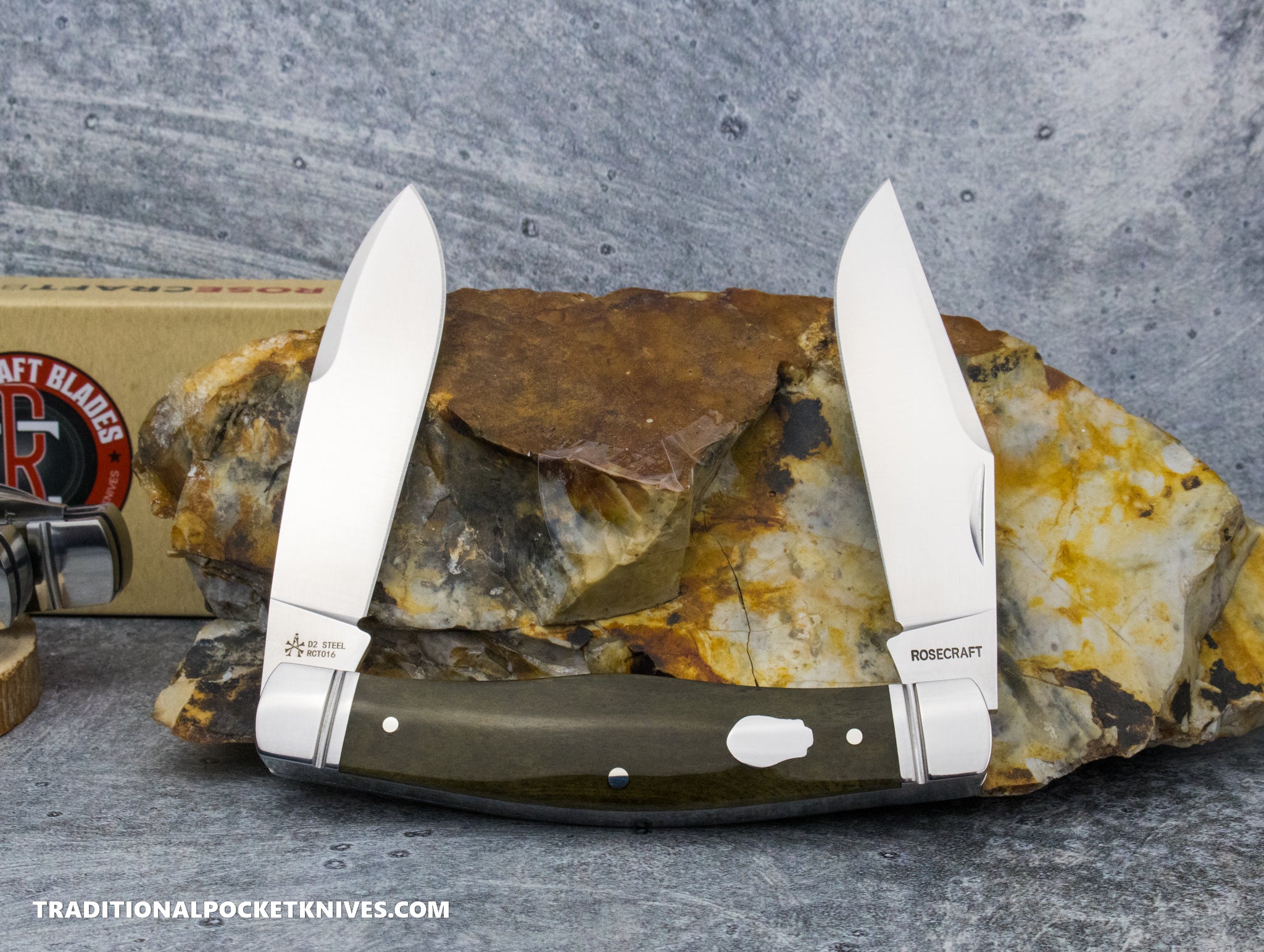 RoseCraft Blades Mosquito Lake Moose Vintage Moss Brown Bone