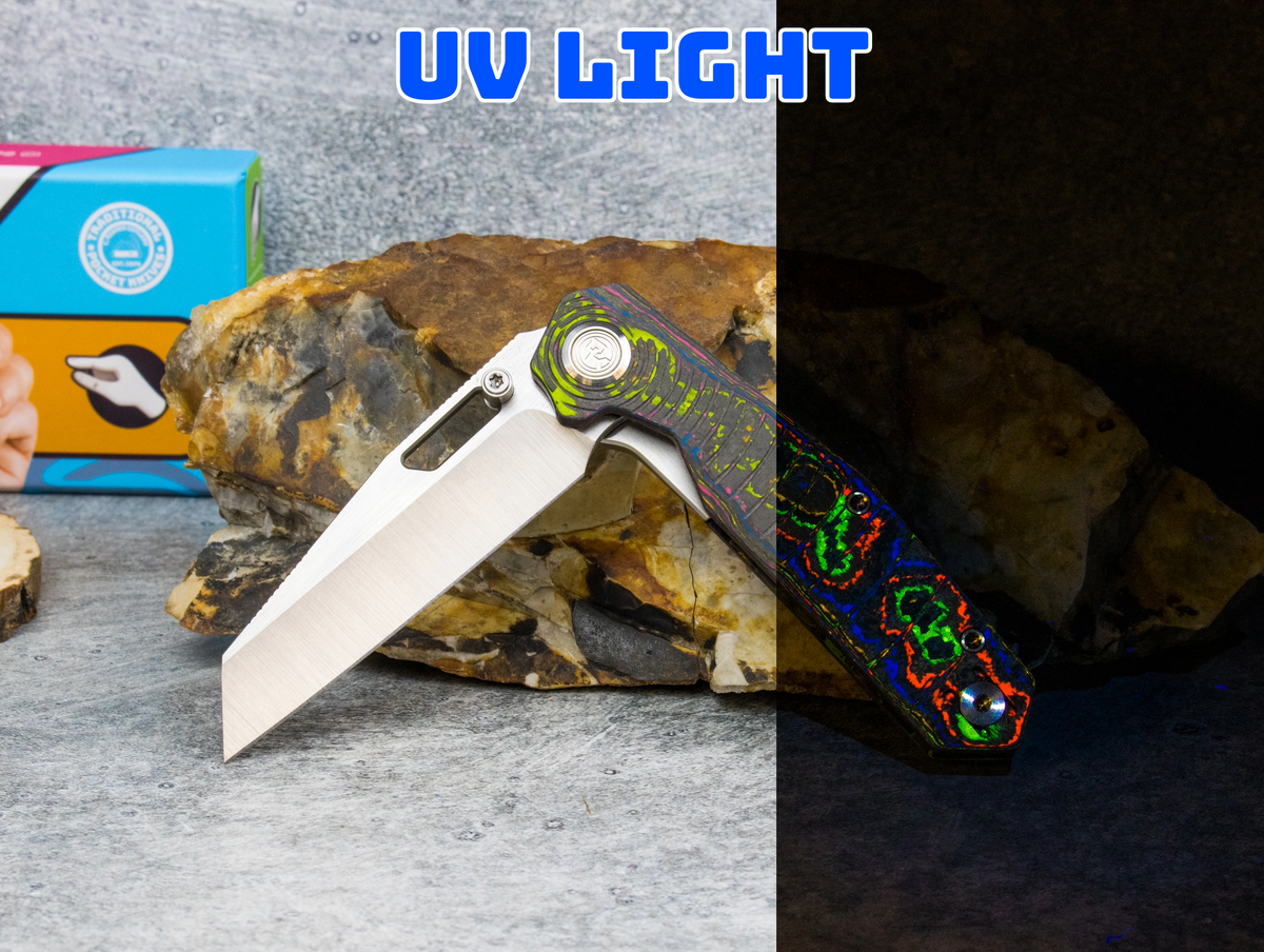 Divo Knives Exclusive SmallBoy Milled CamoCarbon 80's S90V Satin