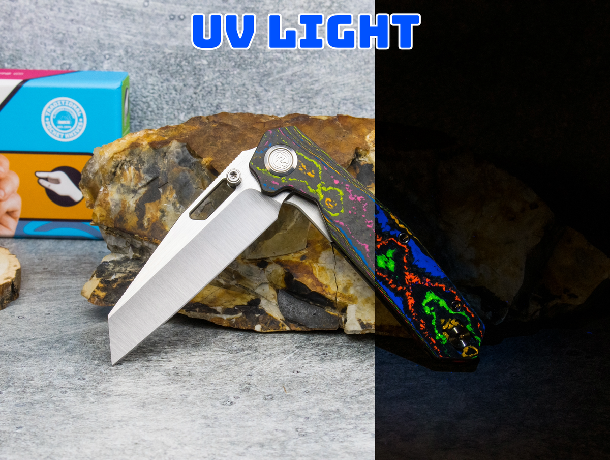 Divo Knives Exclusive SmallBoy Smooth CamoCarbon 80's S90V Satin