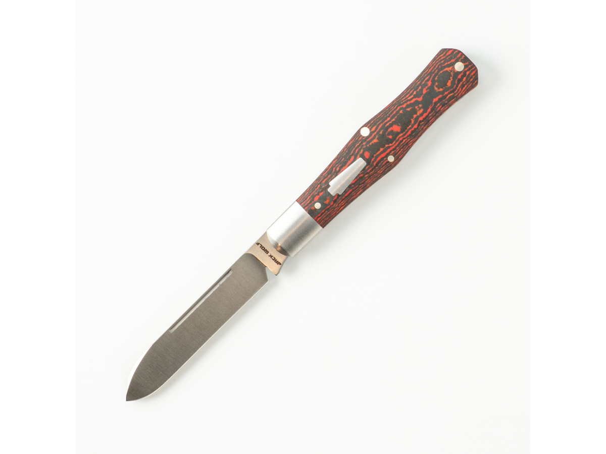 Jack Wolf Knives Gateway Coffin Fat Carbon Lava Flow - Gateway Series